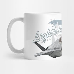 Cartoon Military Stealth Jet Fighter Plane Mug